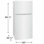 Frigidaire FFTR1814W 30 Inch Wide 18.3 Cu. Ft. Top Freezer Refrigerator with Crisper Bins and Ice Maker Ready - White