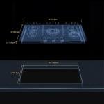 Empava 36 Inch Built-in Gas Cooktop with 5 Sealed SABAF Burners, Black Tempered Glass Surface, LPG/NG Convertible, Flame Failure Protection, Dishwasher Safe Grates