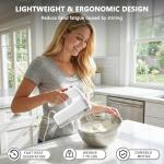Lord Eagle 9-Speed Digital Hand Mixer Electric Handheld, 500W DC Motor Kitchen Mixer for Cake Baking, Lightweight Egg Beaters with Stain-resistant & Waterproof Storage Bag & 6 Accessories