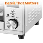 OLIXIS Air Fryer Toaster Oven Combo Extra Large with Smart Probe, 29.6QT Oven Countertop 12 Functions in 1, 7 Accessories Included, Stainless, Up to 450°F