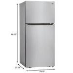 LG 30 in. 20 cu. ft. Stainless-steel Top-mount Refrigerator with Multi-air Flow Cooling