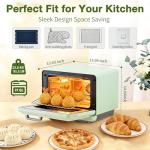 ROBAM Toaster Air Fryer Oven Combo, Countertop Convection Cooker with Bake & Fry, 1.2 Cu.Ft Large Capacity Combi Steam Oven, 32 Preset Recipes, Smart Touch Precise Temp Control, Multi-Stage (Green)