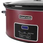 HOMECOOKIN 8 Quart Programmable Slow Cooker, Kitchen Appliances, Perfect Kitchen Small Appliance for Family Dinners, Red Stainless Steel