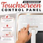 Gourmia 8 Qt Air Fryer, 8 Presets with Digital Display, FryForce 360° Technology, Easy View Window & Interior Light, Dishwasher Safe Basket, White