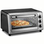 NEWBULIG 19QT Countertop Toaster Oven, 5-in-1 Multi-Functional Oven for Baking, Pizza, Broiling, Includes Baking Tray, Baking Rack, 0-450°F Temperature Control, 60-Min Timer, Stainless Steel