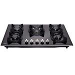 30-inch 5-Burner Built-in Gas Cooktop with Tempered Glass & Cast Iron Grates - LW5G01 (LPG/NG Convertible, Black)