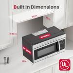 GASLAND 30 Inch Over-the-Range Microwave Oven, 1.7 Cu.Ft Large Capacity Fits Family Dishes, 1000W with 10 Power Levels, One-Touch Cooking, 300 CFM, LED, 2-stage Cooking Over Stove Microwave, Silver