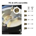 30-inch 5-Burner Built-in Gas Cooktop with Tempered Glass & Cast Iron Grates - LW5G01 (LPG/NG Convertible, Black)