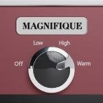 [NEW] MAGNIFIQUE 4-Quart Slow Cooker with Casserole Manual Warm Setting - Perfect Kitchen Small Appliance for Family Dinners, Dishwasher Safe Crock, Red