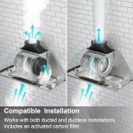 IKTCH 30 inch Range Hood Insert 900 CFM, Ducted/Ductless Convertible Stainless Steel Kitchen Vent Hood, with Gesture Sensing, Touch & Remote Control