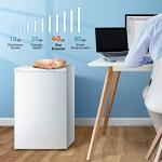 Kismile Upright Freezer,3.0 Cu.ft Mini Freezer with Reversible Single Door,Removable Shelves,Small Freezer with Adjustable Thermostat for Home/Kitchen/Office (White)