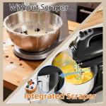 Stand Mixer Electric Kitchen Mixer, 3.2 QT Auto-Rotating Bowl & Beater Tilt-Head 2-IN-1 Standing Hand Mixer, 250 Watt 5-Speed with Turbo Boost Household Mixer with Beaters & Dough Hooks for Baking