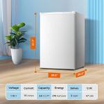 Kismile Upright Freezer,3.0 Cu.ft Mini Freezer with Reversible Single Door,Removable Shelves,Small Freezer with Adjustable Thermostat for Home/Kitchen/Office (White)