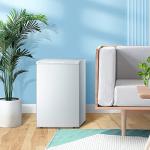 Kismile Upright Freezer,3.0 Cu.ft Mini Freezer with Reversible Single Door,Removable Shelves,Small Freezer with Adjustable Thermostat for Home/Kitchen/Office (White)