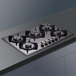 30 Inch Gas Cooktop, Built-in Tempered Glass 5 Burners Gas Stovetop LPG/NG Convertible Gas Stove Top Dual Fuel Gas Hob DM517-01