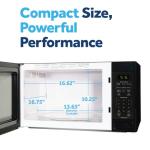 GE GCST16S1WBB Microwave Oven, 1,150-watt 8 Auto Cooking Settings, Child-Lock Technology, Kitchen Essentials for The Countertop, Dorm Room or Apartment, 1.6 Cu. Ft, Black