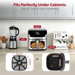 MIRASTON Air Fryer, 8.5QT Family Size Digital Air Fryers, BPA-Free, Smart Touchscreen with 8-Preset, Air Frying, Reheat Leftovers, Party Food, Fast Cooking, Dishwasher-Safe, Stainless Steel