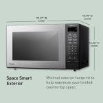 Panasonic Countertop Microwave Oven, 1.2 Cu. Ft., 1250W, Inverter Technology with Genius Sensor, Stainless Steel - NN-SN67QS