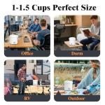 Rice Cooker Small 1-1.5 Cups Uncooked(3 Cups Cooked), Mini Rice Cooker with Removable Nonstick Pot, One Touch&Keep Warm Function, Travel Rice Cooker for Soup Grain Oatmeal Veggie, White