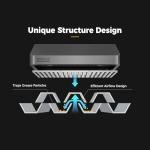 Empava Ducted Under Cabinet Stove Range Hood Vent 36 Inch, 500 CFM | Dual Sealed Aluminum Motor | Push Button Control | 3-Speeds | ETL Certification, Stainless Steel