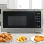 Farberware 0.9 Cu. Ft. Countertop Microwave Oven – 900 Watts Power, Auto Cook Settings, Defrost, Easy Clean and Child Safety Lock - Stainless