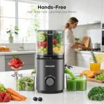 3-in-1 Juicer Machines, Cold Press Juicer 7“ Large Chute & 120oz – for Whole Vegetables & Fruits, High Juice Yield | Nut Milk | Natural Sorbet, Sliver