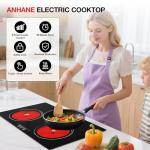 Electric Cooktop, 4000W Countertop Electric Stove Top with 9 Power Settings, Keep Warm Mode - Cooktop Burner for Apartment, Dorm & Small Kitchen