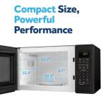 GE Countertop Microwave Oven, Compact 0.9 Cubic Ft., 900-watt Capacity, 7 Auto Cooking Settings, Child-Lock Technology, Kitchen Essentials for the Countertop, Dorm Room or Apartment, Black