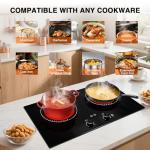 Electric Cooktop, 4000W Countertop Electric Stove Top with 9 Power Settings, Keep Warm Mode - Cooktop Burner for Apartment, Dorm & Small Kitchen