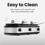 Chefman Triple Slow Cooker & Food Warmer, Three Crock Slowcooker with 2.5 Qt. Ceramic Crocks, 7.5-Quart Total Capacity, PFAS-Free, Three Temperature Settings, Dishwasher-Safe Parts – Stainless Steel