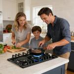 TOPWISH 12 Inch Gas Cooktop 2 Burner, Propane Stove Top 18,000 BTU Black Tempered Glass LPG/NG Convertible Dual Fuel Built-in Natural Hob with Thermocouple Protection for Rvs Kitchens Apartment Indoor