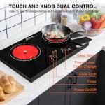 Electric Cooktop, 4000W Countertop Electric Stove Top with 9 Power Settings, Keep Warm Mode - Cooktop Burner for Apartment, Dorm & Small Kitchen