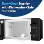 GE Countertop Microwave Oven, Compact 0.9 Cubic Ft., 900-watt Capacity, 7 Auto Cooking Settings, Child-Lock Technology, Kitchen Essentials for the Countertop, Dorm Room or Apartment, Black