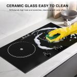 Electric Cooktop, 4000W Countertop Electric Stove Top with 9 Power Settings, Keep Warm Mode - Cooktop Burner for Apartment, Dorm & Small Kitchen