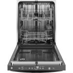 GE 24 in. Black Top Control Built-in Tall Tub Dishwasher with 3rd Rack, Bottle Jets, 45 dBA GDT670SGVBB