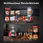 1800W Blender for Smoothies, 70oz Pitcher & 20oz Grinder, 28000 RPM High Speed Countertop Blender for Kitchen for Ice Crushing, Frozen Fruits & Nut Butter, 1-5 Min Timer, Multiple Speeds