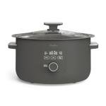 Martha Stewart 8 QT Slow Cooker, Programmable with Timer, 3 Heat Settings (Low, High, Warm), Nonstick Ceramic Removable Crock, Stovetop & Oven Safe, Glass Lid, Simmer, Reheat, Warm, Caviar