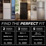 Kenmore 33" Top Mount Refrigerator with Freezer - Adjustable Shelving, Humidity-Controlled Crispers, LED Lighting, ENERGY STAR Certified, 25 cu. ft. Capacity - Fingerprint Resistant Stainless Steel