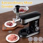 SeaSpark Multifunctional Stand Mixer, 6 in 1 Stand Mixer, 6.3Qt Tilt-head, Standing Mixer with Stainless Steel Bowl, Meat Grinder, Juice Blender, for professional Baking and Most Home Cooks, Black