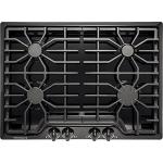 Frigidaire FFGC3026SB 30" ADA Compliant Built-In Gas Cooktop With 4 Sealed Burners 41500 BTU Total Output Continuous Grates Low Simmer Burner And Color-Coordinated Control Knobs: Black