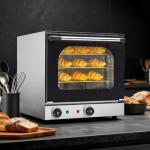 Culistra Commercial Covection Oven, 3-Tier Wiring Grids, Half-Size Electric Convection Oven Contertop, 1750W, Stainless Steel Chamber, for Catering, Bakeries, Perfect for Iftar,CSA Certified