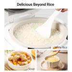 Joydeem Ceramic Rice Cooker FD20S-W, 4 Cups Uncooked Rice Cookers with Pure Ceramic Inner Pot, 24h Dealy Start, 2L, White