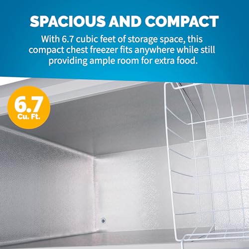 Newair 7 Cu Ft Quiet Chest Freezer with Alarm