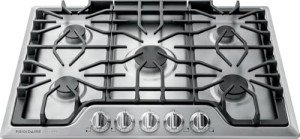 Frigidaire Gallery 30 Inch Stainless Steel Gas Cooktop, 5-Burner Range with Liquid Propane Cooktop Conversion Kit, FGGC3047QS