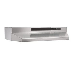 BROAN F403004 Broan(R) 30-Inch Convertible Under-Cabinet Range Hood, 160 CFM, Stainless Steel