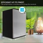 Whynter CUF-301SS Upright Freezer, 3 Cubic Feet, Stainless Steel