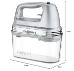 Cuisinart HM-90BCS Power Advantage Plus 9-Speed Handheld Mixer with Storage Case, Brushed Chrome