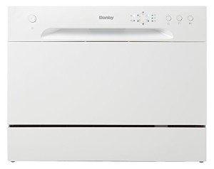 Danby DDW621WDB Countertop Dishwasher with 6 Place Settings, 6 Wash Cycles and Silverware Basket, Energy Star-Rated with Low Water Consumption and Quiet Operation, White