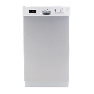 Avanti DWF18V3S 18-Inch Dishwasher Machine with LED Display, 3 Wash Options, 6 Automatic Cycles and Low Noise Rating, 53db, Stainless Steel