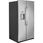 GE GSS25IYNFS 36" Side by Side Refrigerator with 25.14 cu. ft. Total Capacity Showcase LED Lighting and Hidden Hinge in Stainless Steel